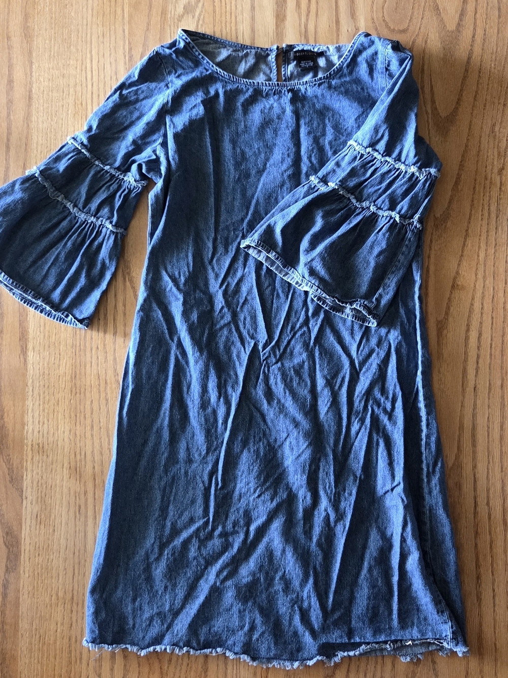 Denim Bell Sleeve Dress - Size Women's Small. 100% Cotton
